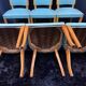 Suite 6 chaises design moderniste 1950