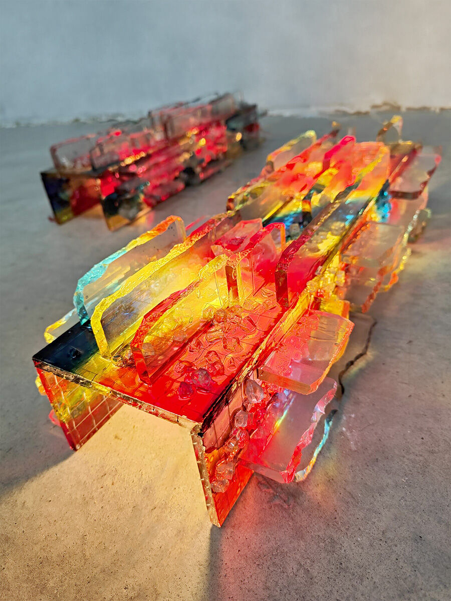 Set of 3 vintage wall lights 'Chartres' Willem Van Oyen Raak