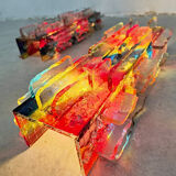 Set of 3 vintage wall lights 'Chartres' Willem Van Oyen Raak