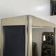Vintage aluminium and glass display cabinet from the 1980s.