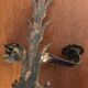 Pair of brutalist candle holder sconces