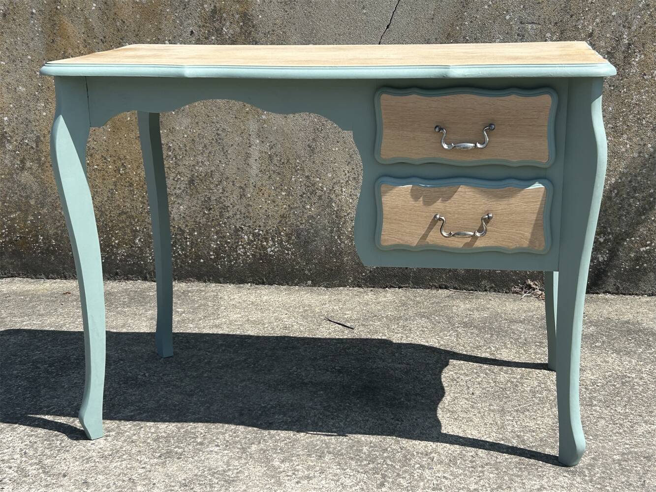 Vintage 1960s desk with curved legs