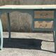 Vintage 1960s desk with curved legs