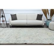 1970s Turkish Oushak Handmade Wool Cotton Orange Area Rug 178x307