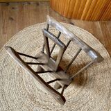 Brutalist magazine rack in the style of Jean Touret, 1950s.