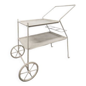 Perforated metal service trolley