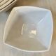 Set of 6 square white porcelain ramekin bowls