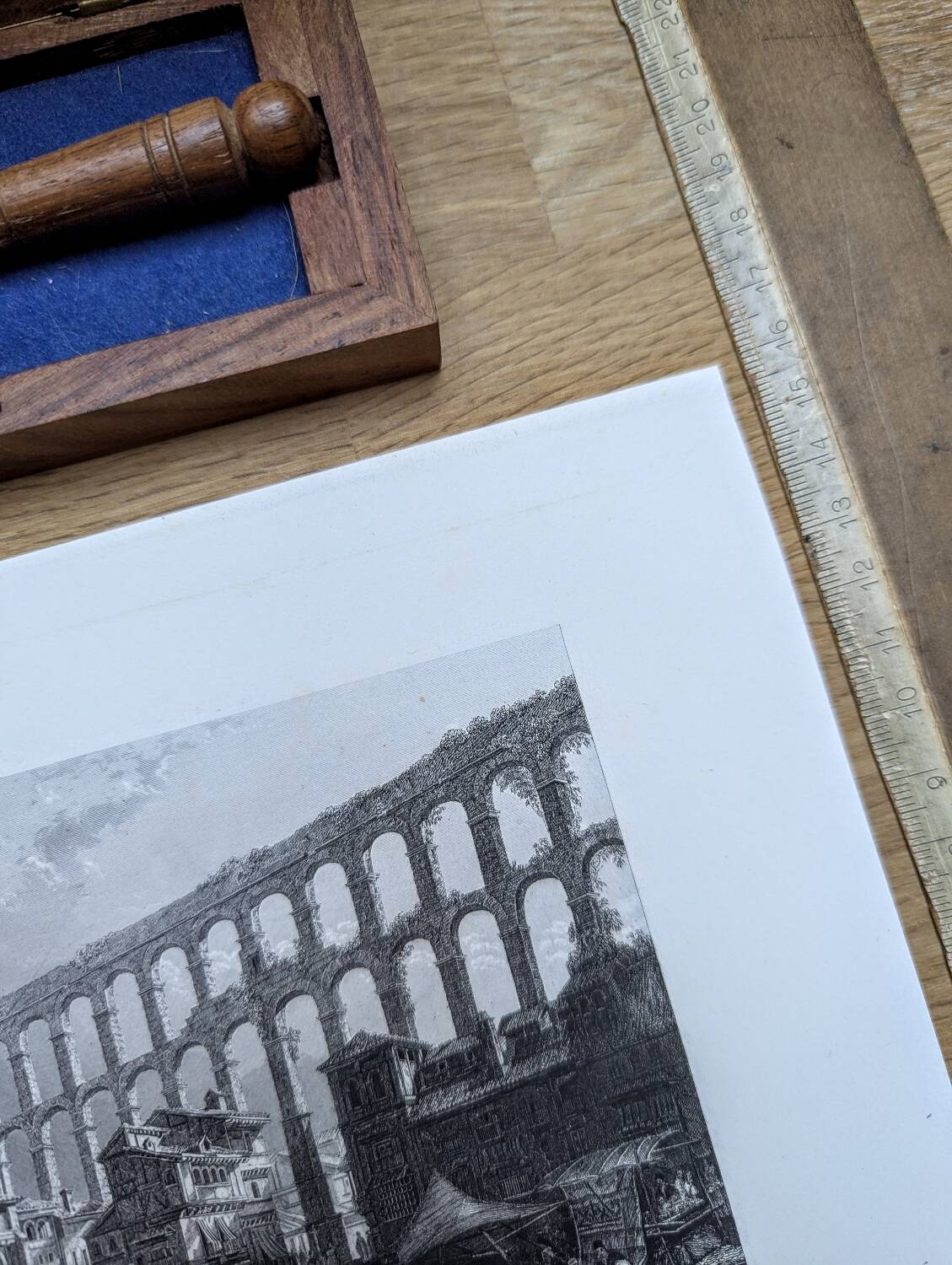 Segovia, Spain, Vintage engraving, printed in 1841.