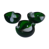 Series of three vacuum-pocket in early 1970s murano glass
