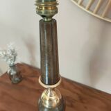 Le Tanneur leather and brass desk lamp