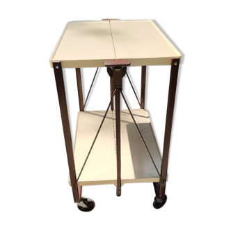 Folding serving trolley