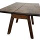 Antique brutalist coffee table in solid wood