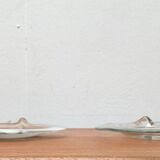 German Vintage Art Collection Richartz Plate and Bowl in Glass by Hans Jürgen Richartz for Mathildenhütte, Solingen, Set of 2