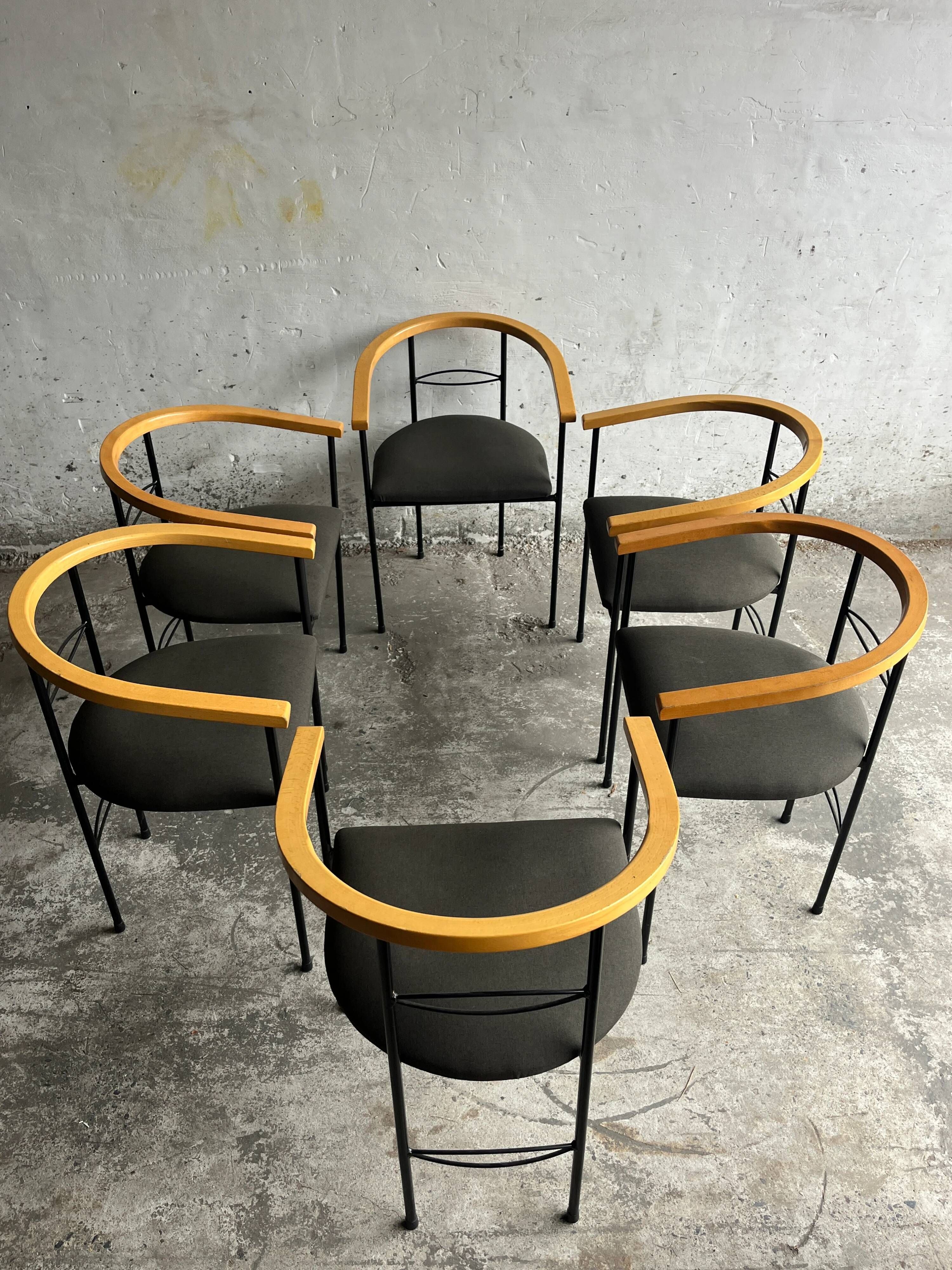 Lot de 6 chaises de salle à manger postmodernes