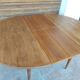 Scandinavian design teak table with extension cord