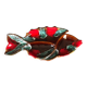 Vallauris compartmentalized dish fish shape polychrome ceramic 47 cm