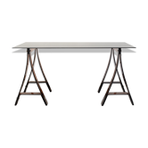 Bureau Gacita et Tibéri en plexiglas fumé