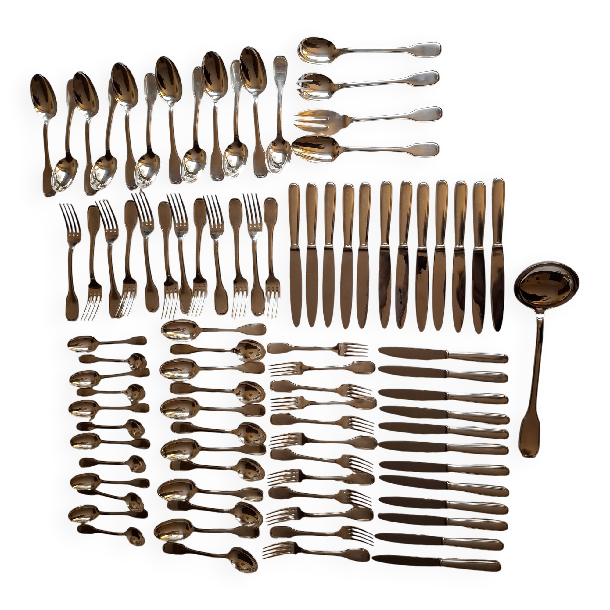 Orbrille 'Versailles' 89-piece silver cutlery set