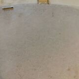 Oval mirror in white wood