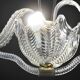 Art Deco transparent Barovier e Toso light with flowers, 1940s