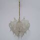 Mazzega Mid-century Modern Murano Glass Leaves Chandelier, 1970s