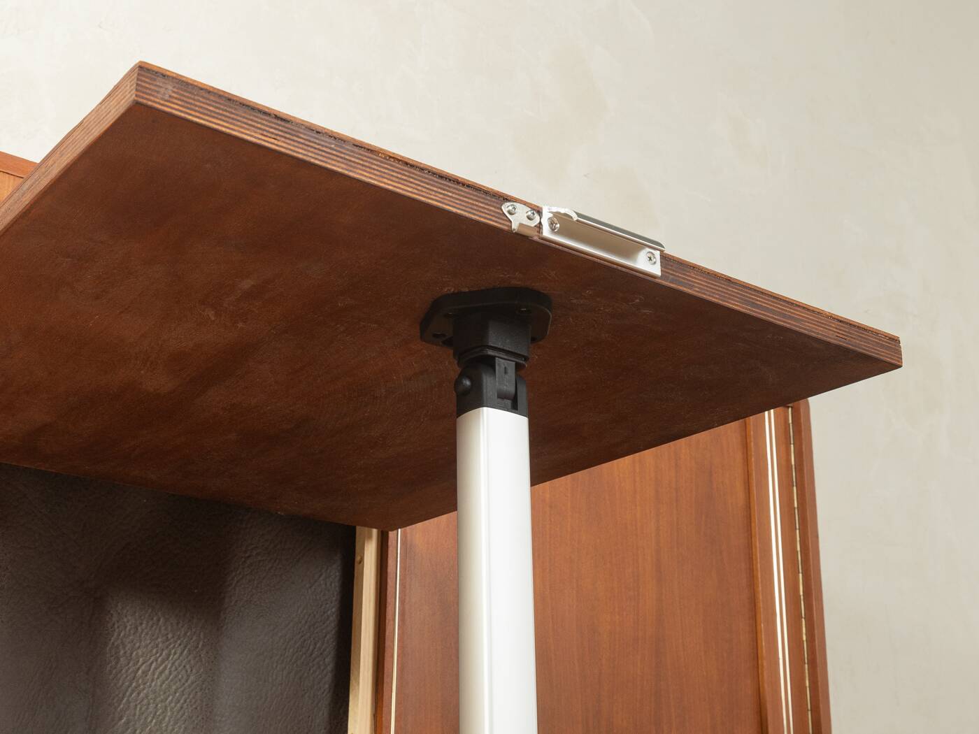 Functional folding bed from the 1960s, teak veneer