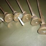 Paires de 2 crochets pour embrasses en laiton ancien