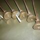 Pairs of 2 old brass tieback hooks