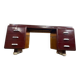 Bureau vintage en métal bordeaux Ahrend / Bureau Oda Prominent