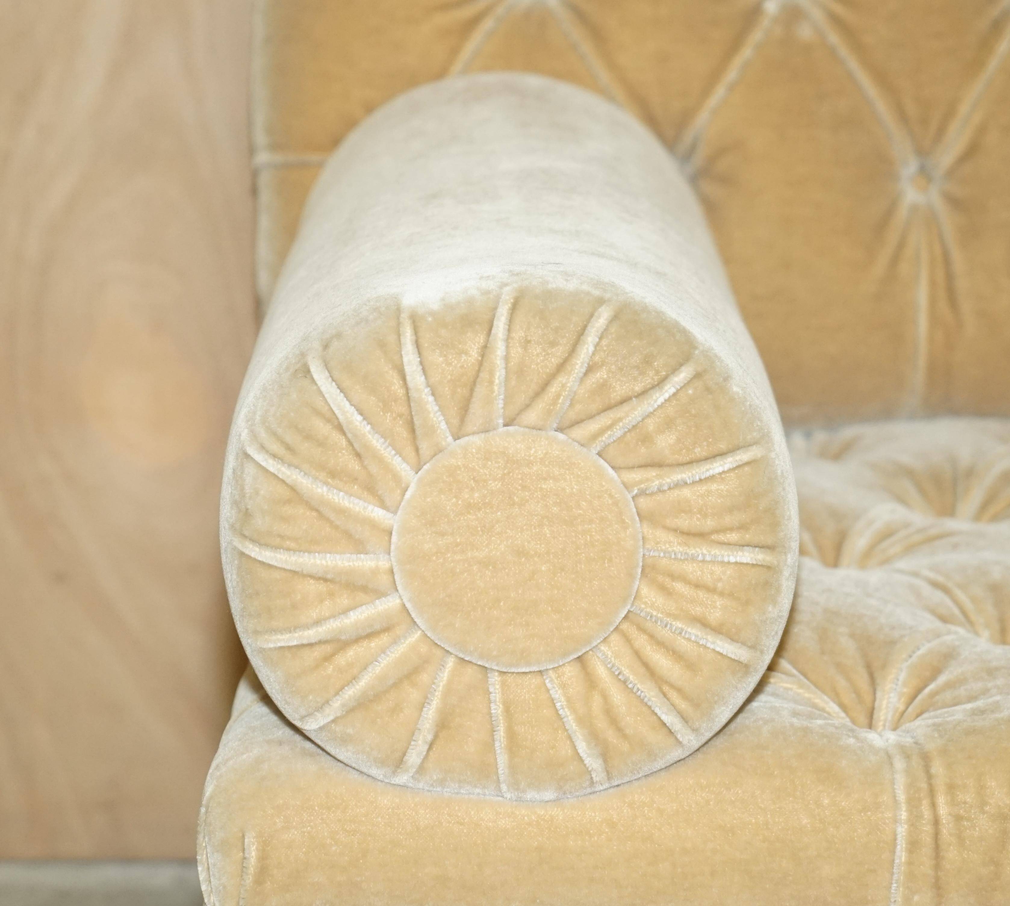 Canapé Chesterfield Bolster en Mohair Velvet par George Smith