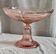 Bayel pink molded glass compote bowl art deco cut