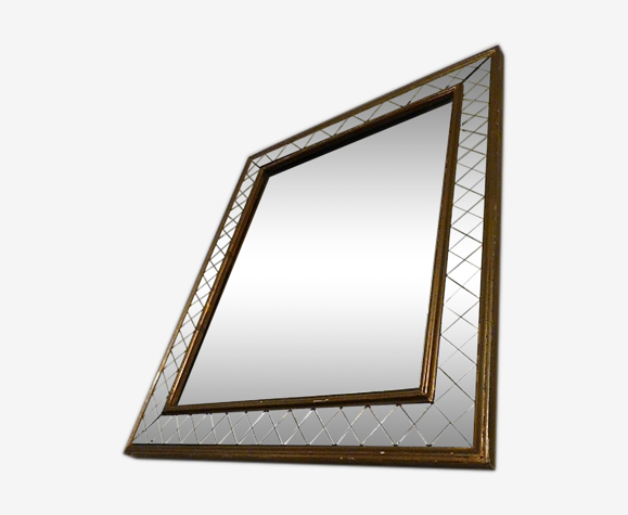 Miroir églomisé doré 1940 58x67cm