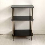 Table d'appoint en laiton et mélaminé, années 50's