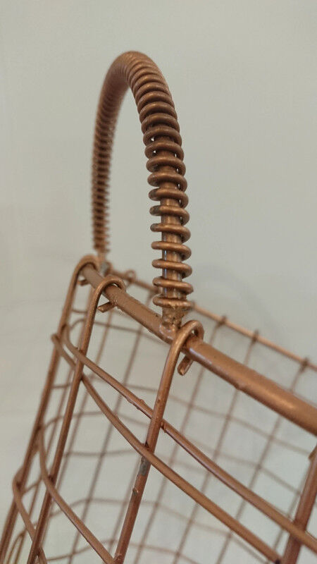 Copper metal paper basket