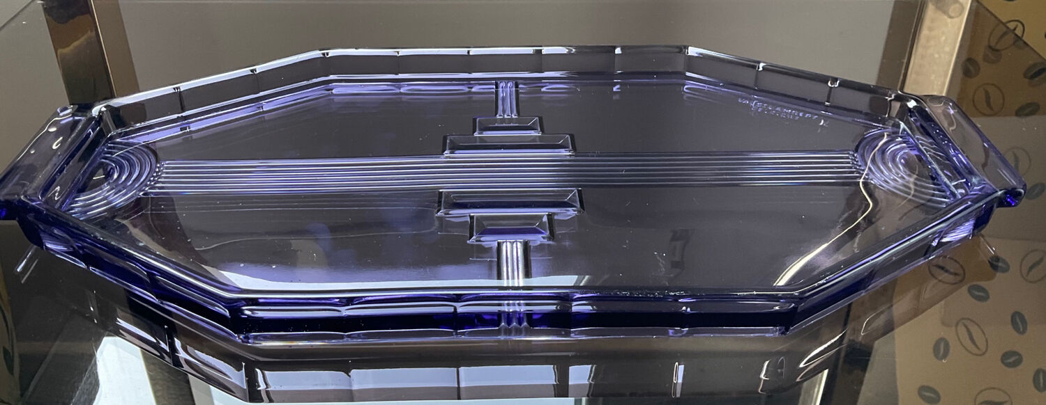Art Deco crystal tray from Val Saint Lambert