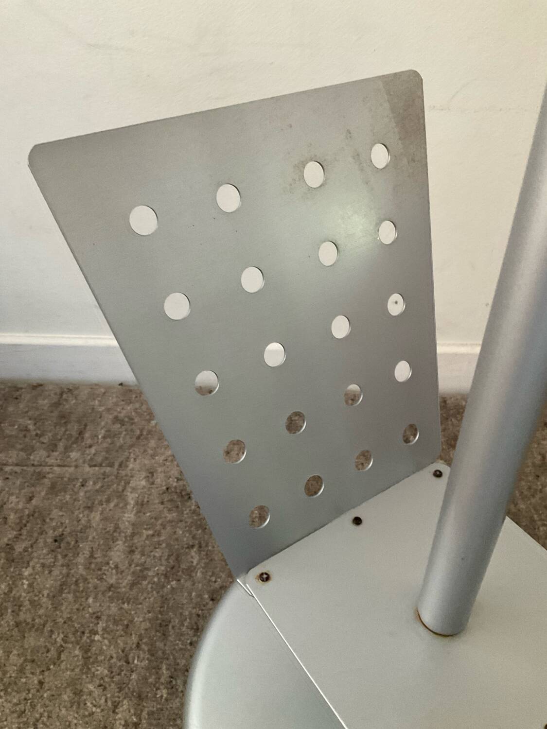 Post-Modern metal side table from the 1980s