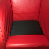 LC2 armchair Le Corbusier, Jeanneret, Perriand - Red leather - signed