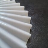 Old suspension opaline lampshade white serrated / pleated deco 1930 TBE