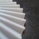 Old suspension opaline lampshade white serrated / pleated deco 1930 TBE