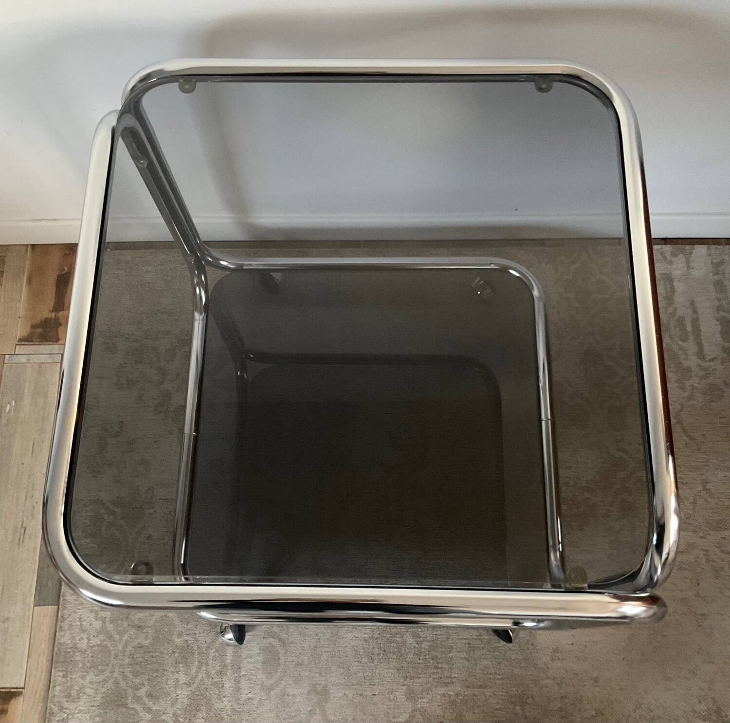 Space Age Side Coffee Table on Casters