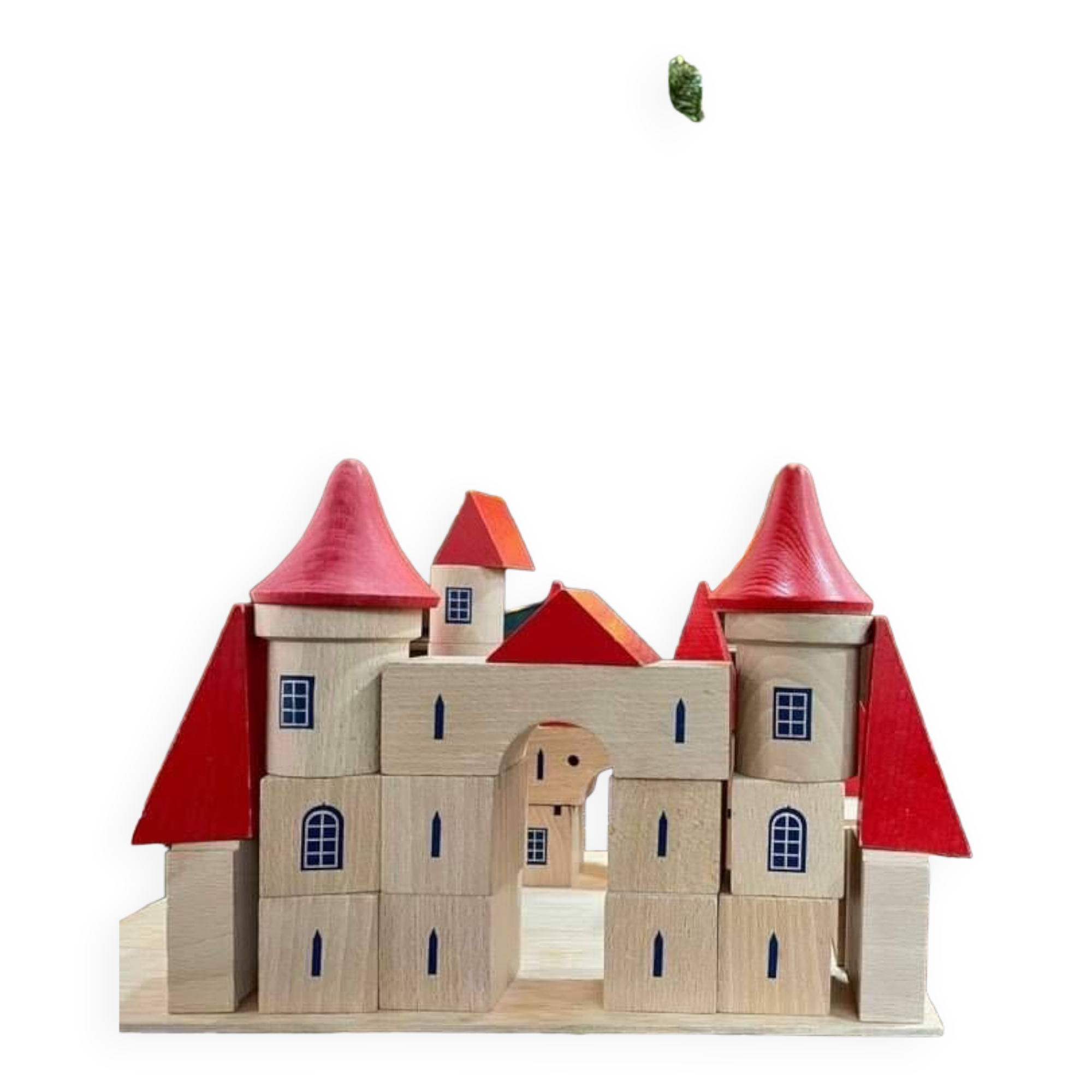 Stackable wooden building castle