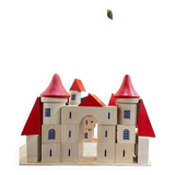 Stackable wooden building castle