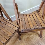 Pair of folding children's chairs, 60s-70s