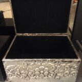 Decorated hammered metal box