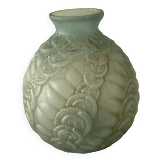 Press-molded glass vase art deco period sars france