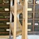 Old small painter's stepladder, wooden trade furniture, step stool
