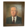 Large portrait painting of a man, oil on canvas, signed.