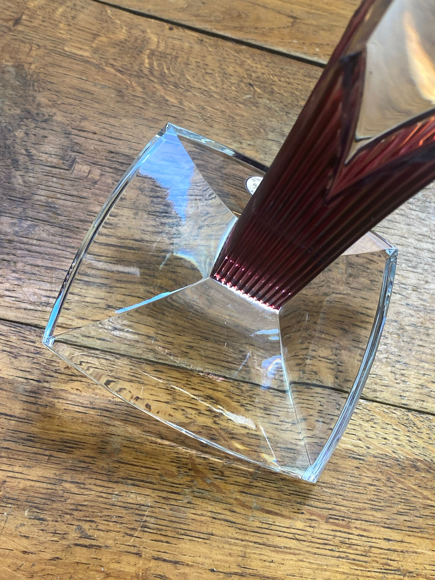 Bohemian crystal candlestick