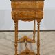 Rare Small Chiffonnière Table in Speckled Amboyna and Cherry, Louis Philippe Period – 19th