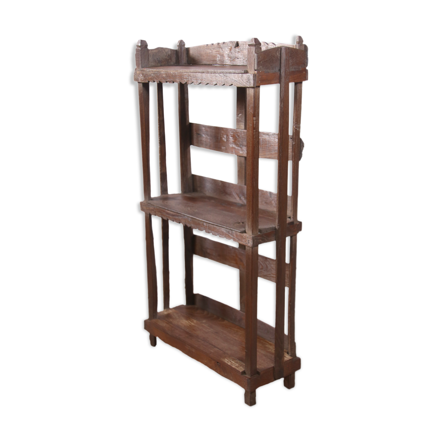 Tribal shelf in ancient Burmese teak